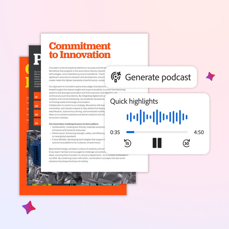 Adobe Acrobat Generate Podcast workflow