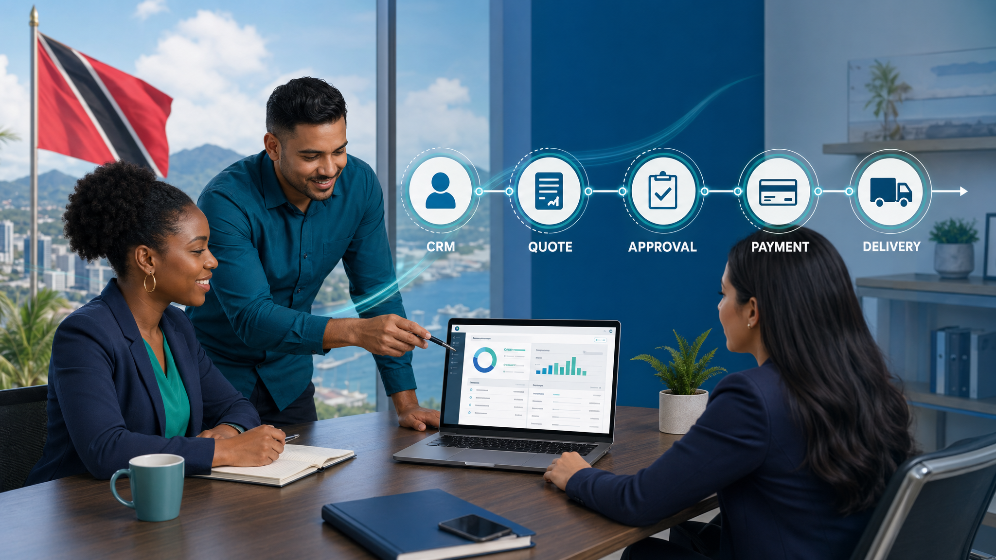 HubSpot CRM and QuoteWerks CPQ workflow for controlled business quoting