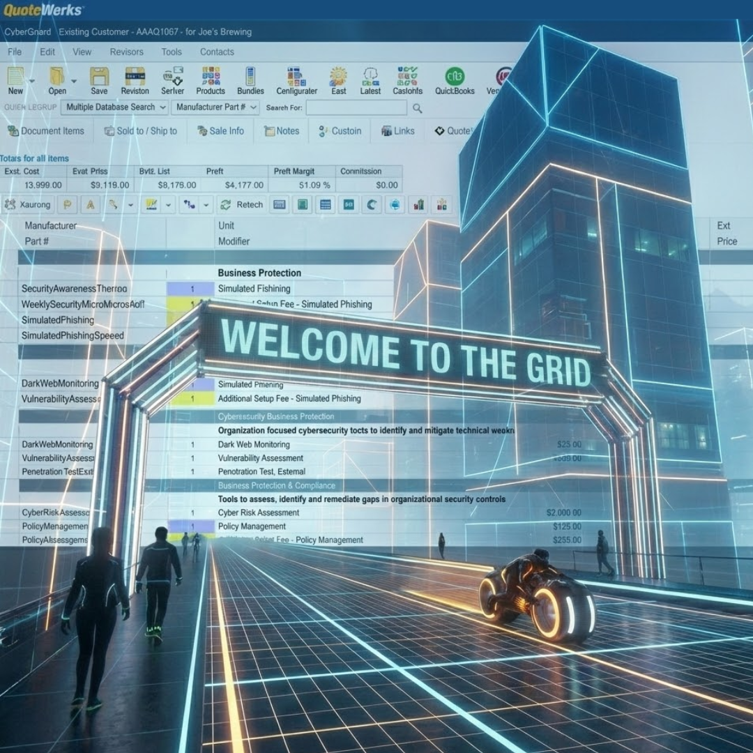 QuoteWerks grid-based quoting interface