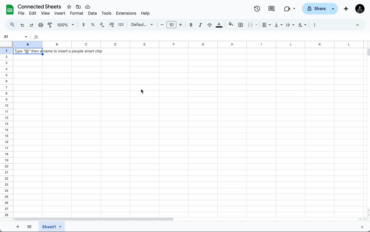 Connected Sheets pivot table connected to BigQuery