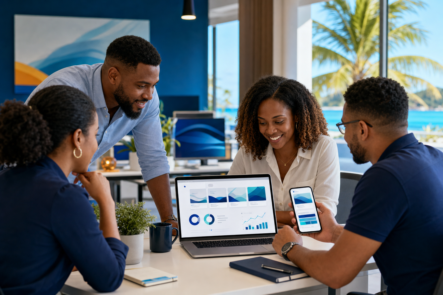 Managed email signature campaign dashboard across business devices