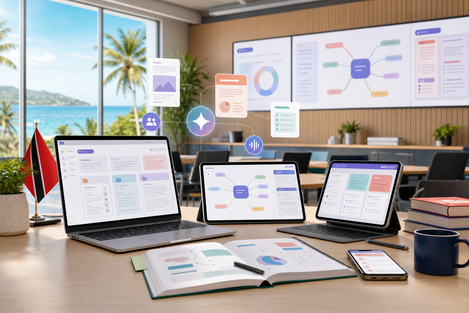 Abstract document workflow and training workspace for AI-assisted learning