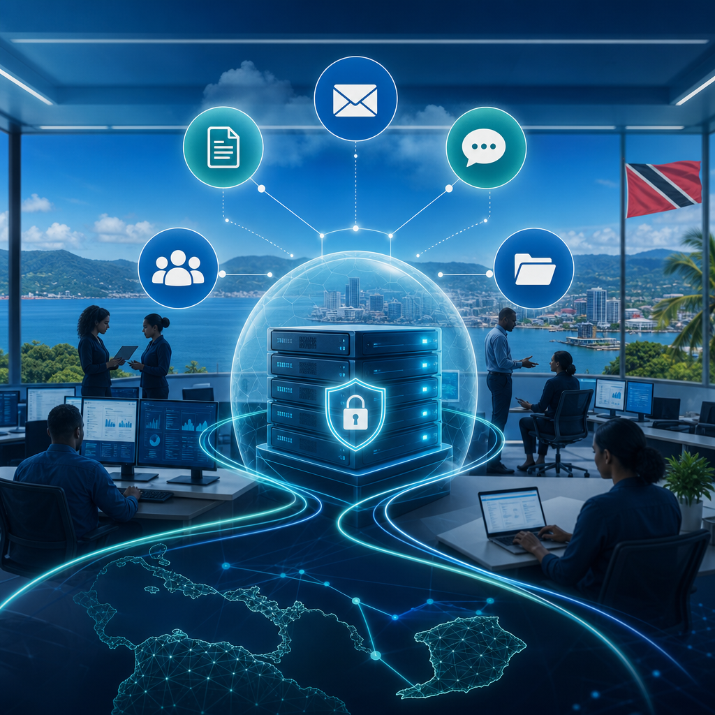 Secure local collaboration infrastructure supporting Microsoft 365 style email files and teamwork continuity