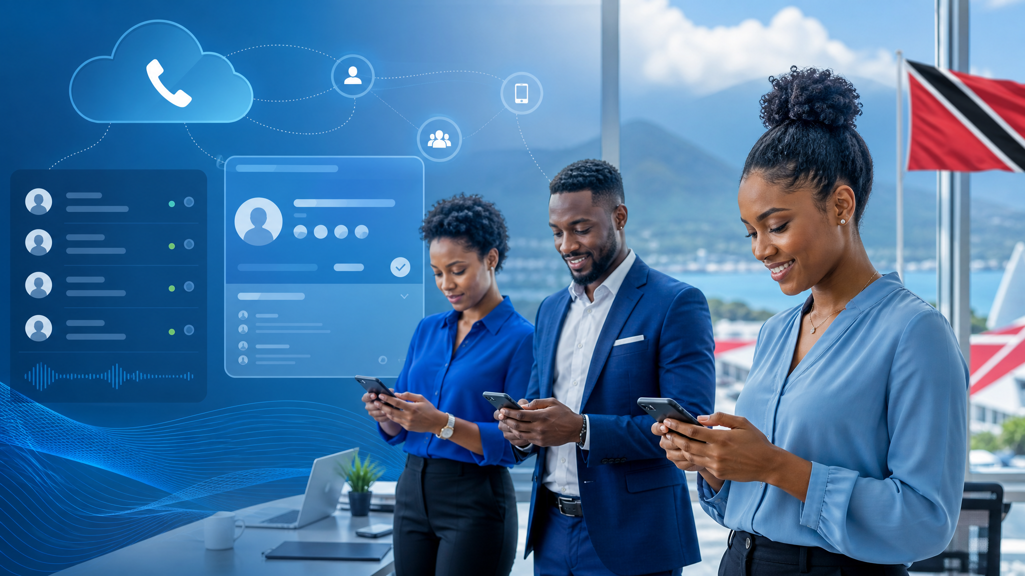 Mobile business calling with secure VoIP connectivity and contact sync
