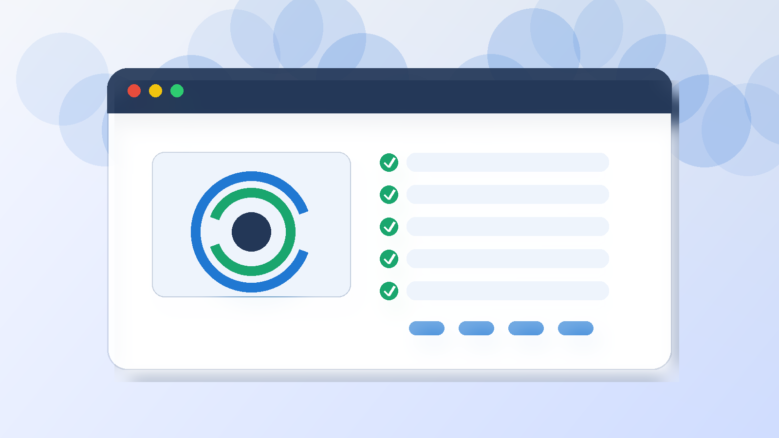 Managed browser patching and endpoint security dashboard illustration