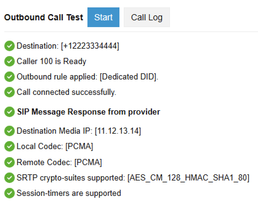 3CX outbound call verification checks call setup and SIP header behaviour