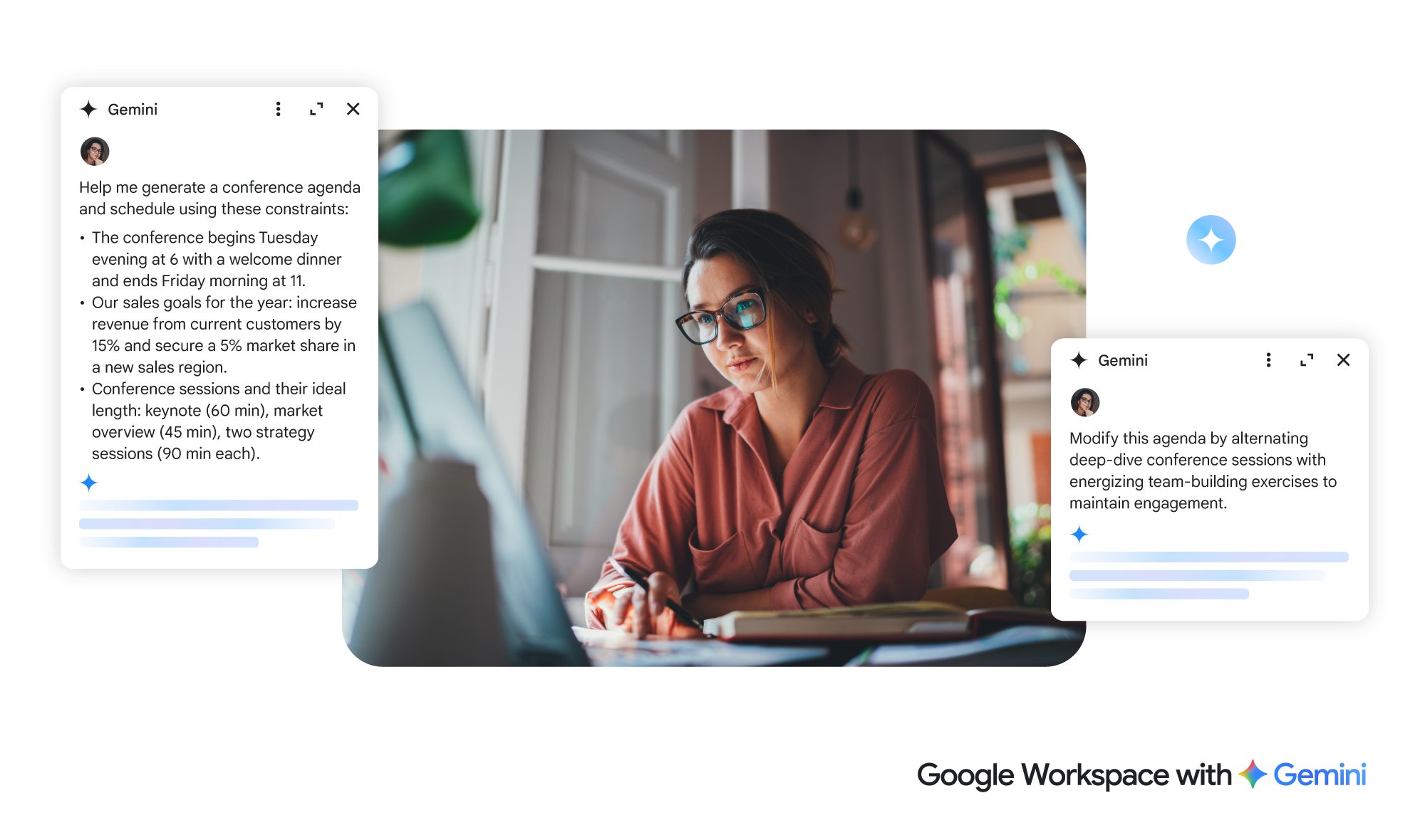 Example prompt workflow visual from the Google Workspace Blog