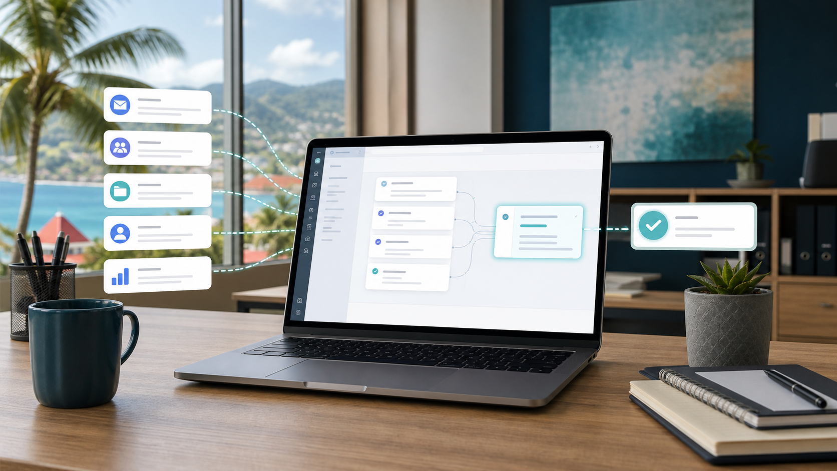 AI workflow dashboard for Microsoft 365 Copilot Cowork planning