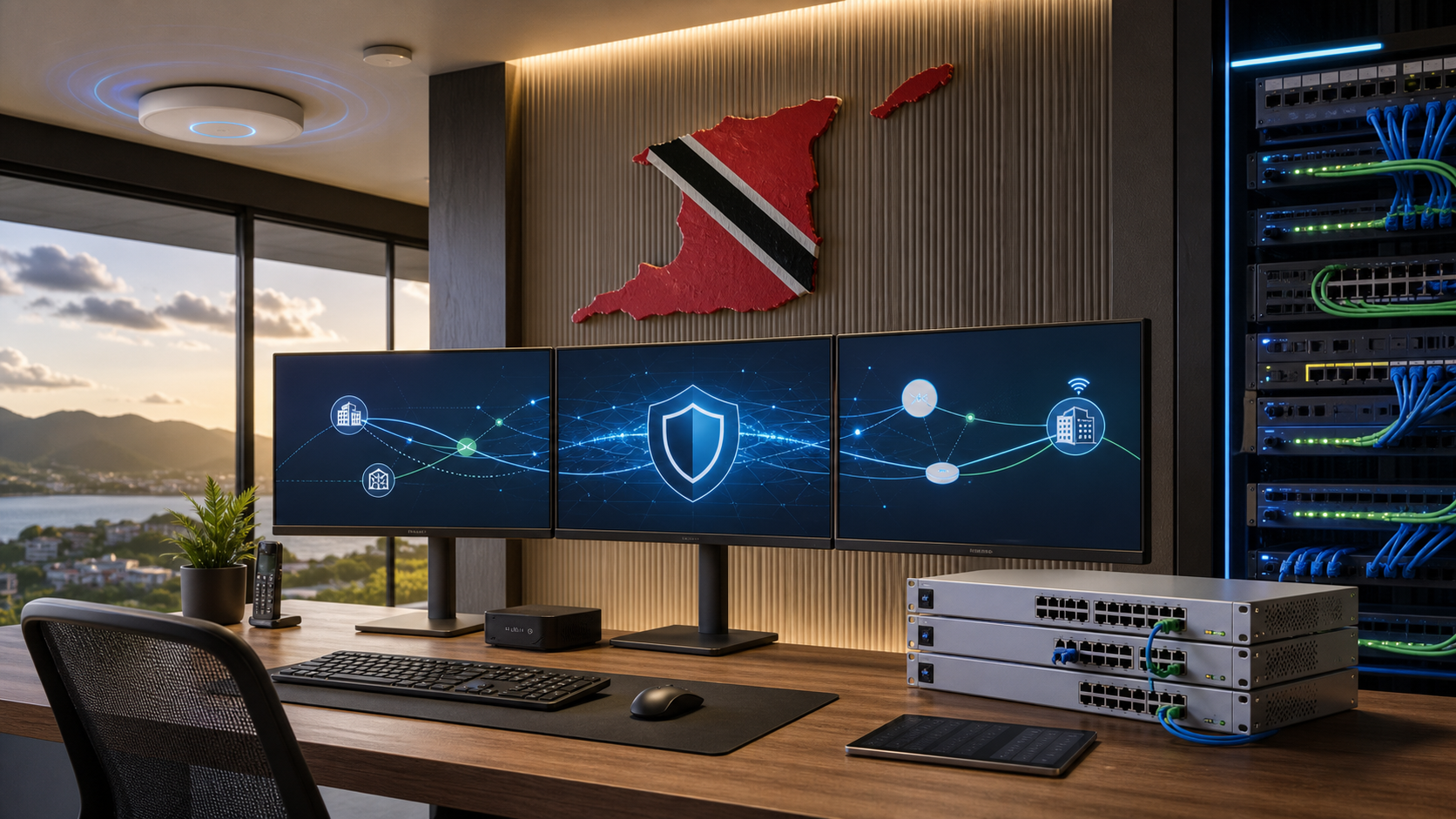 Abstract secure business network operations image