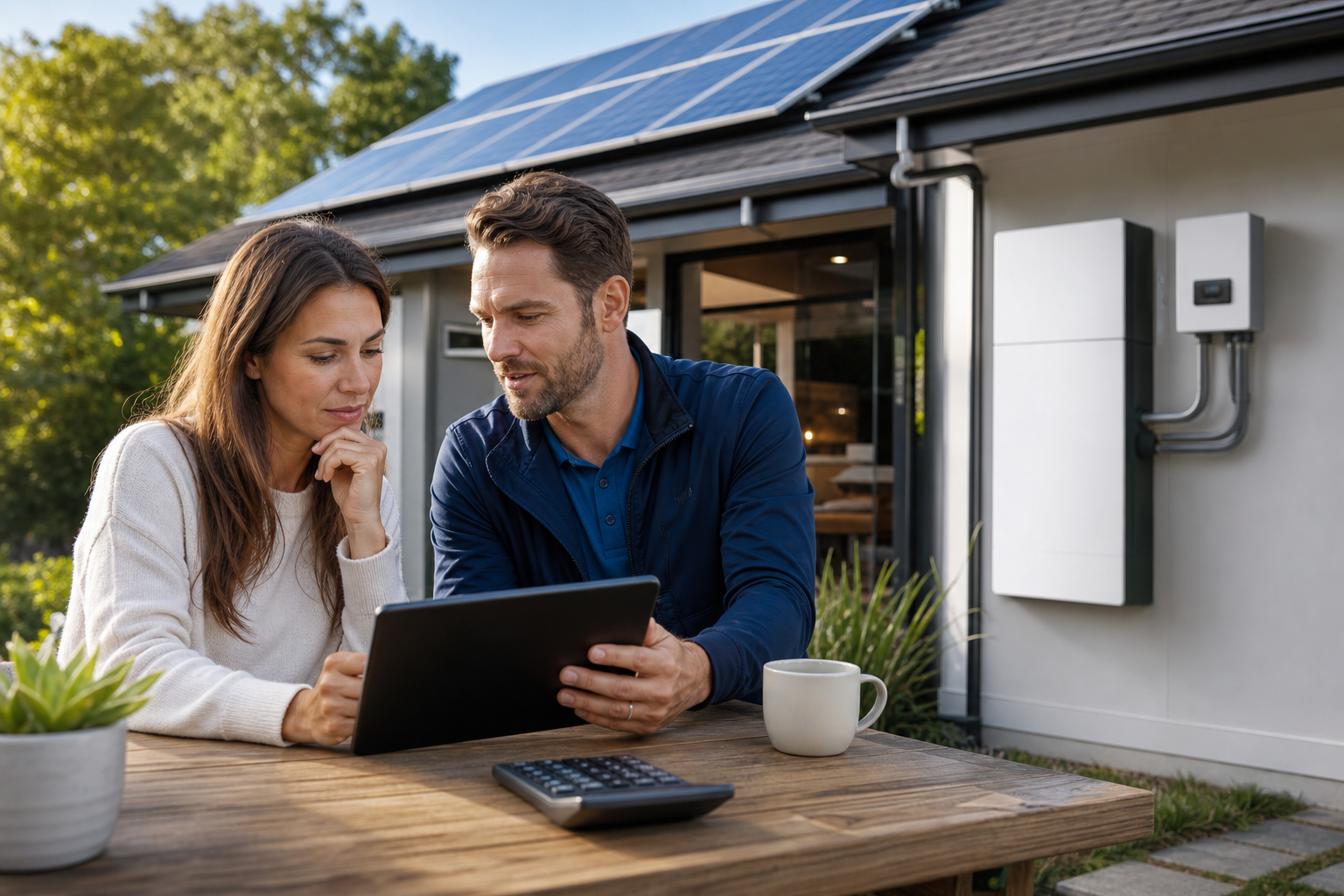 Office internet and phone equipment running from backup battery power