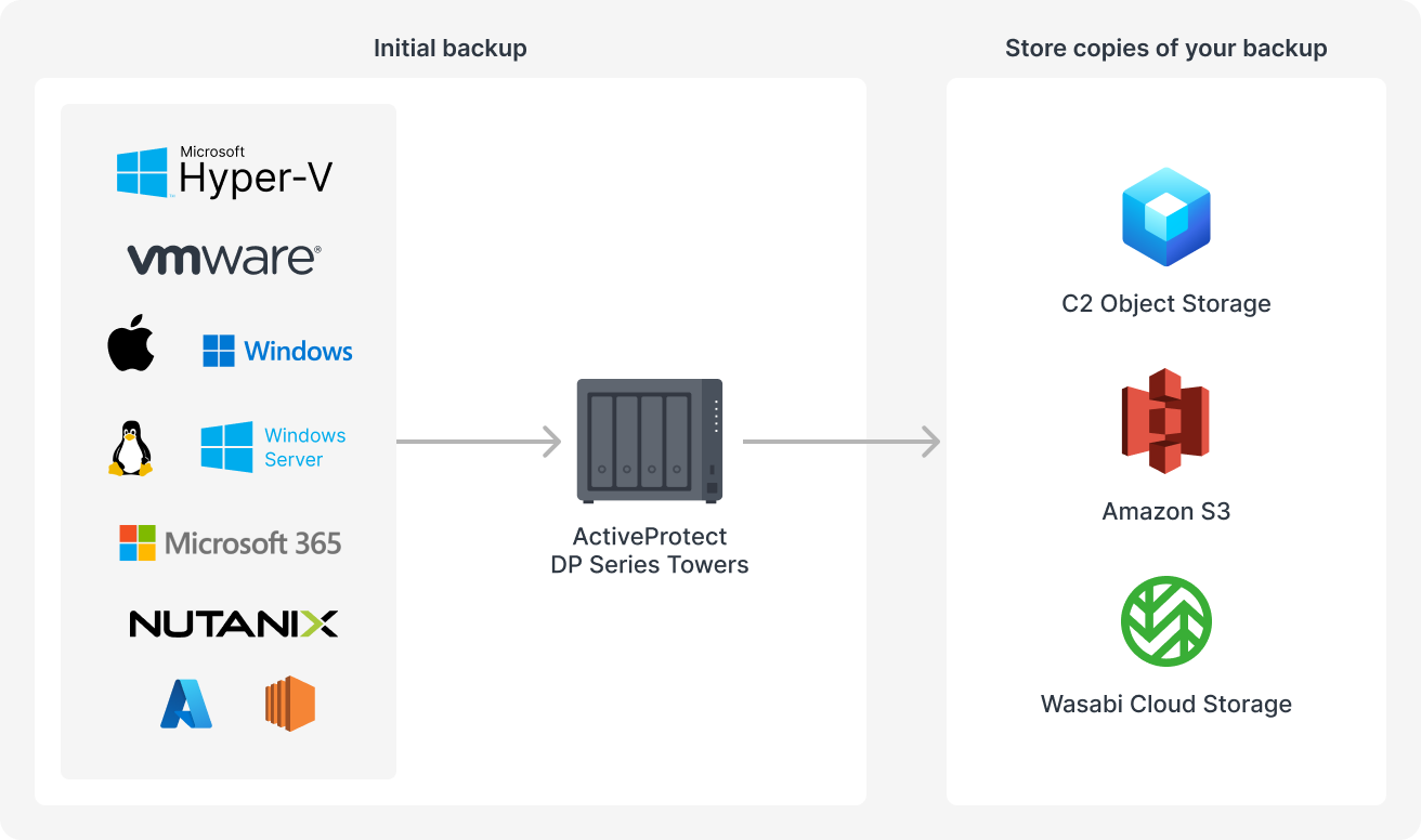 Synology ActiveProtect DP300 Series topology