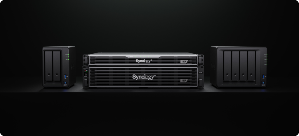 Synology ActiveProtect deployment diagram showing on-premises backup architecture